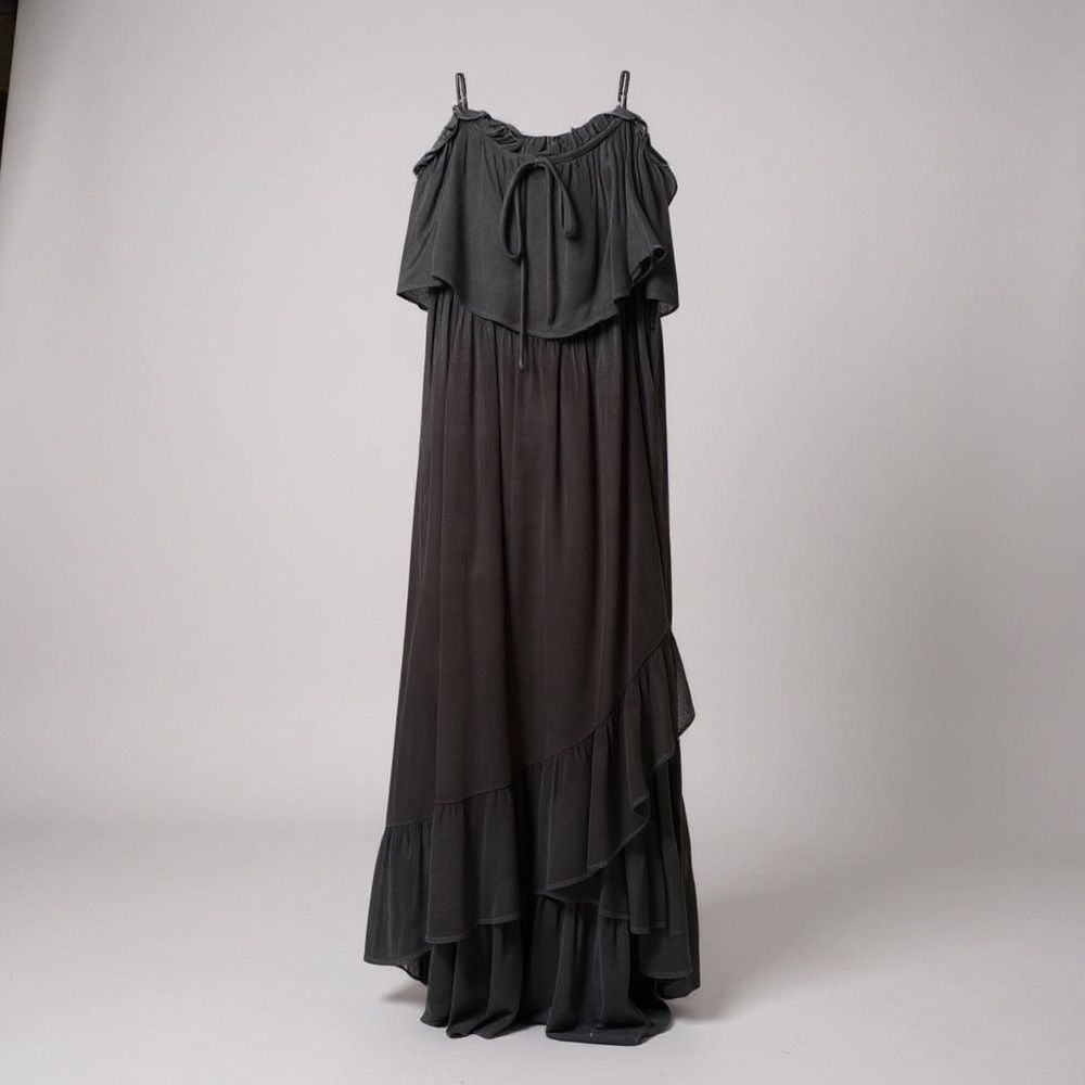 Lulus Black Dress Thin Strap or Strapless Flowy Guaze - S - Picture 2 of 4